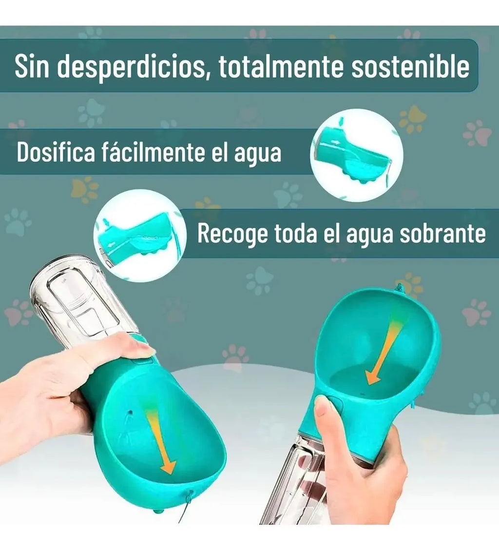 Botella De Agua Para Mascota 4 en1